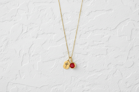 January birth flower & gemstone necklace