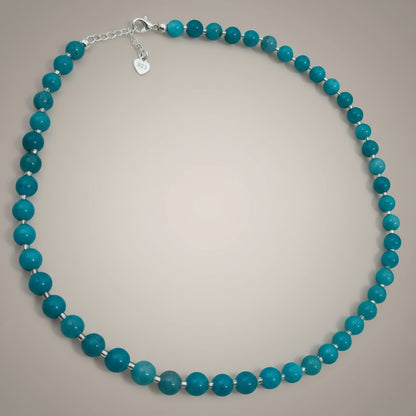 Turquoise beaded necklace.