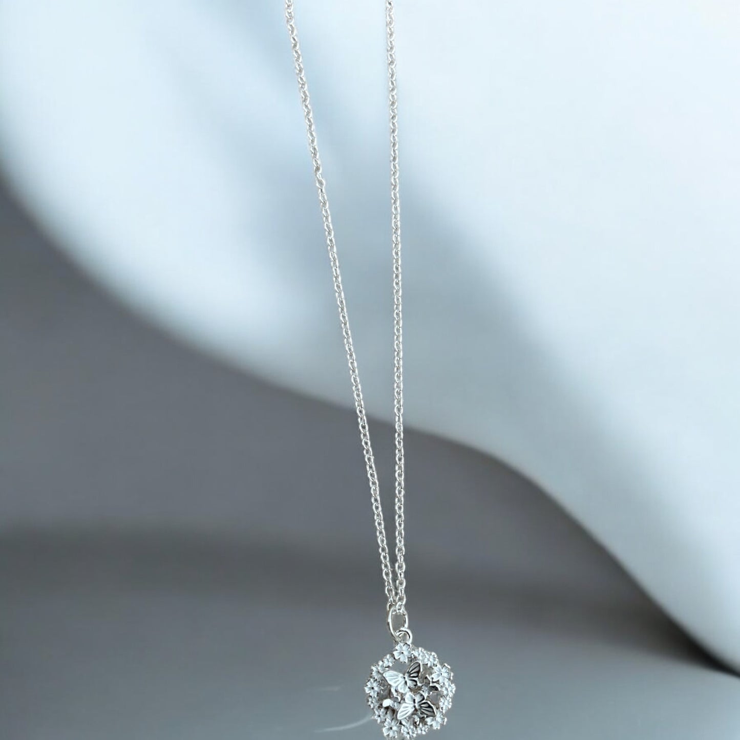 Butterfly 925 silver necklace
