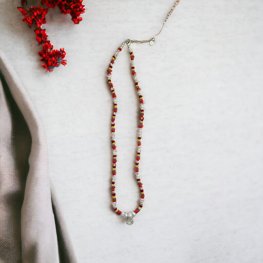 Sunset smiley necklace