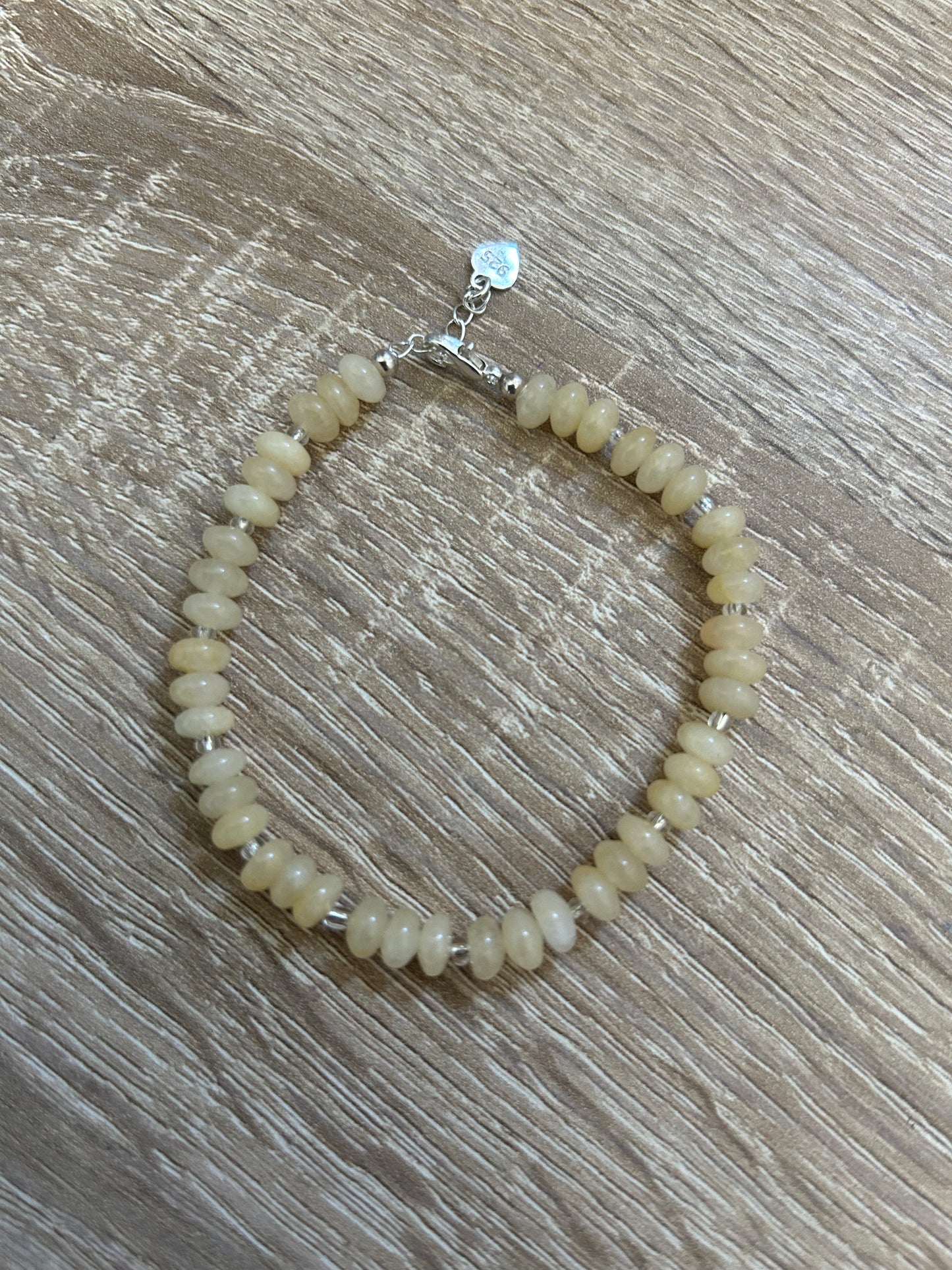 Yellow Agate beaded bracelet