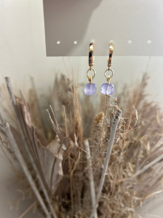 Lavender quartz earrings