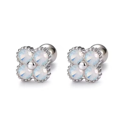 White clover stud earrings.