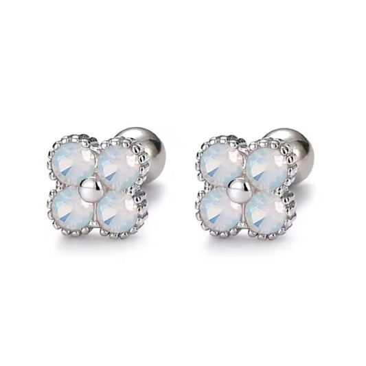 Opalite clover studs (925 silver)