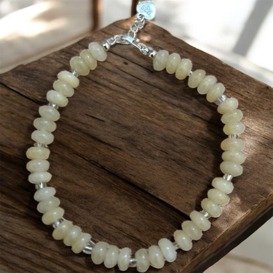 Yellow Agate beaded bracelet
