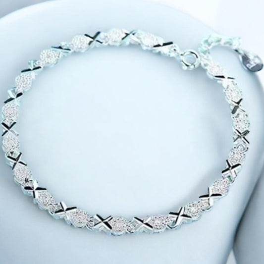 Sterling silver xo bracelet